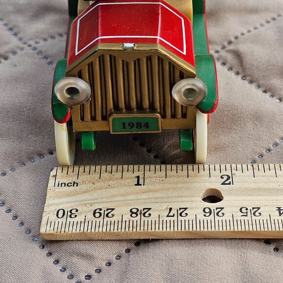 Hallmark 1984 Santa Claus Free Delivery Christmas Ornament Truck With Trees Vint - Picture 12 of 13